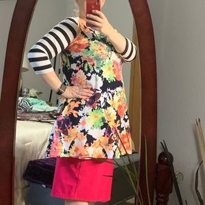 Mixed material shirt